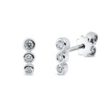 Ohrstecker Zarge Weißgold 18kt 0,13 Diamantschmuck mit 6 Diamanten - 2T232