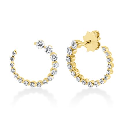 Ohrstecker Gelbgold 18kt 0,80 Diamantschmuck mit 32 Diamanten - 2T234