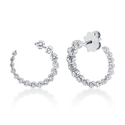 Ohrstecker Weißgold 18kt 0,80 Diamantschmuck mit 32 Diamanten - 2T234