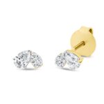 Ohrstecker Gelbgold 18kt 0,33 Diamantschmuck mit 10 Diamanten - 2T238
