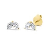 Ohrstecker Gelbgold 18kt 0,39 Diamantschmuck mit 10 Diamanten - 2T243
