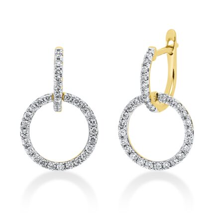 Ohrschmuck Gelbgold 18kt 0,39 Diamantschmuck mit 64 Diamanten - 2T245