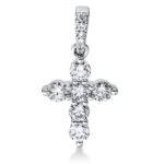 Anhänger Weißgold 18kt 0,56 Diamantschmuck mit 12 Diamanten - 3F619