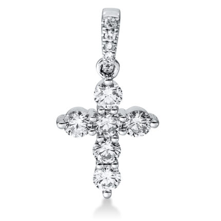 Anhänger Weißgold 18kt 0,56 Diamantschmuck mit 12 Diamanten - 3F619