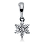 Anhänger Weißgold 18kt 0,11 Diamantschmuck mit 7 Diamanten - 3G938