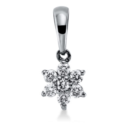 Anhänger Weißgold 18kt 0,11 Diamantschmuck mit 7 Diamanten - 3G938