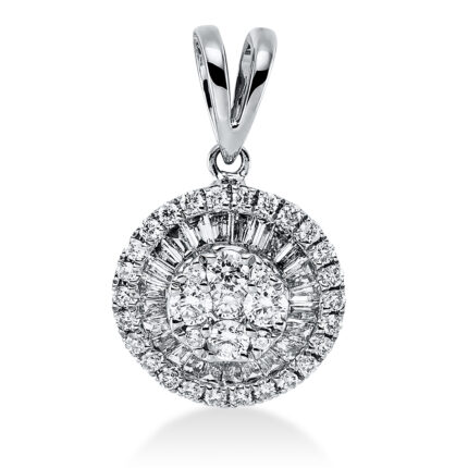 Anhänger Weißgold 18kt 0,33 Diamantschmuck mit 60 Diamanten - 3G941