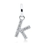 Anhänger Weißgold 18kt 0,05 Diamantschmuck mit 10 Diamanten - 3H099