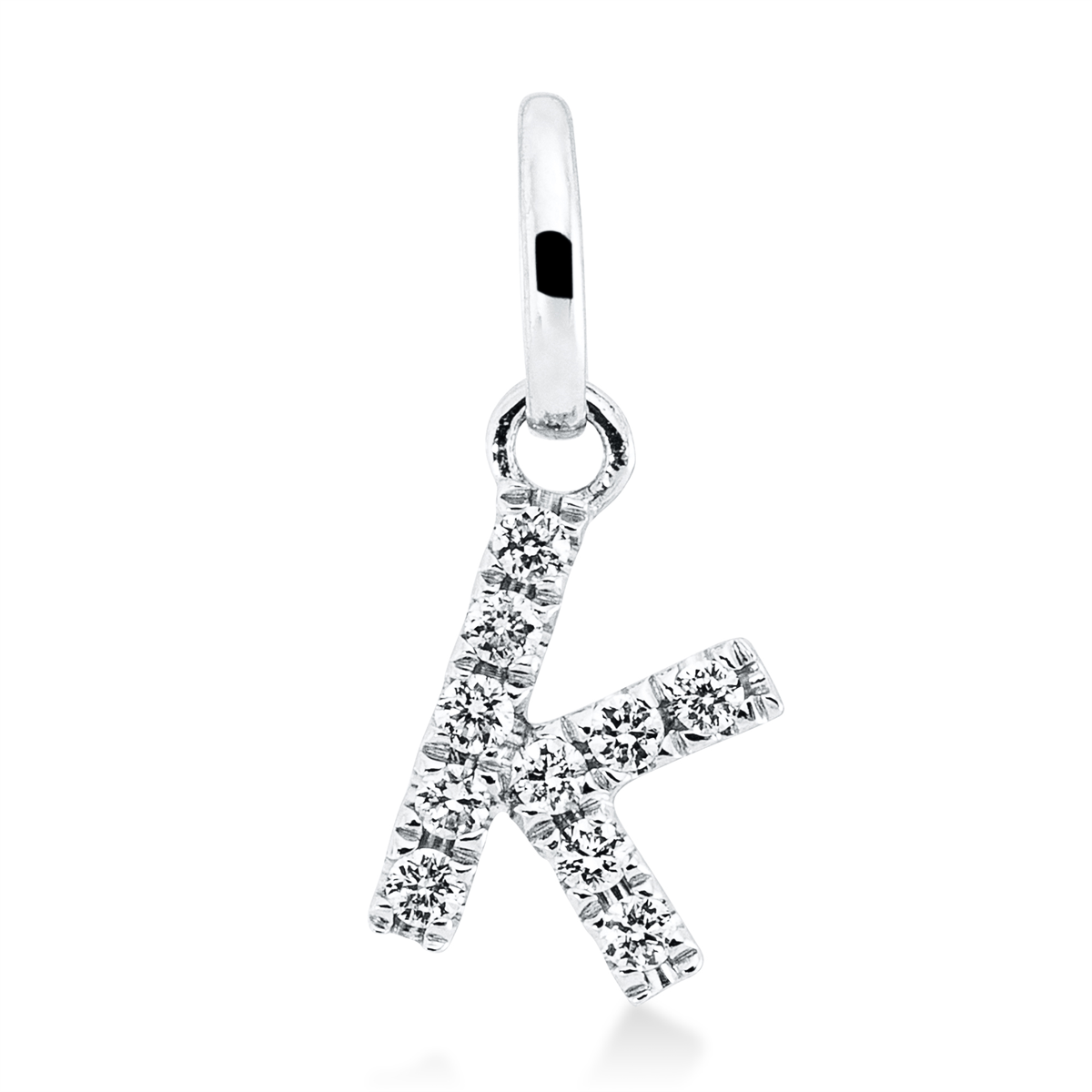 3H099W Anhänger Weißgold 18kt 0,05 Diamantschmuck mit 10 Diamanten - 3H099 – Bild 1