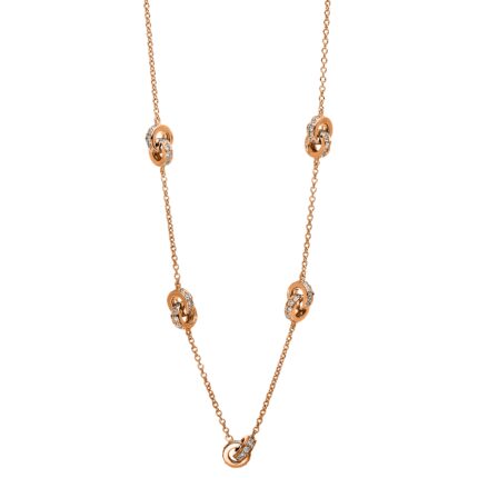 Collier Rosegold 18kt 0,44 Diamantschmuck mit 110 Diamanten - 4E007