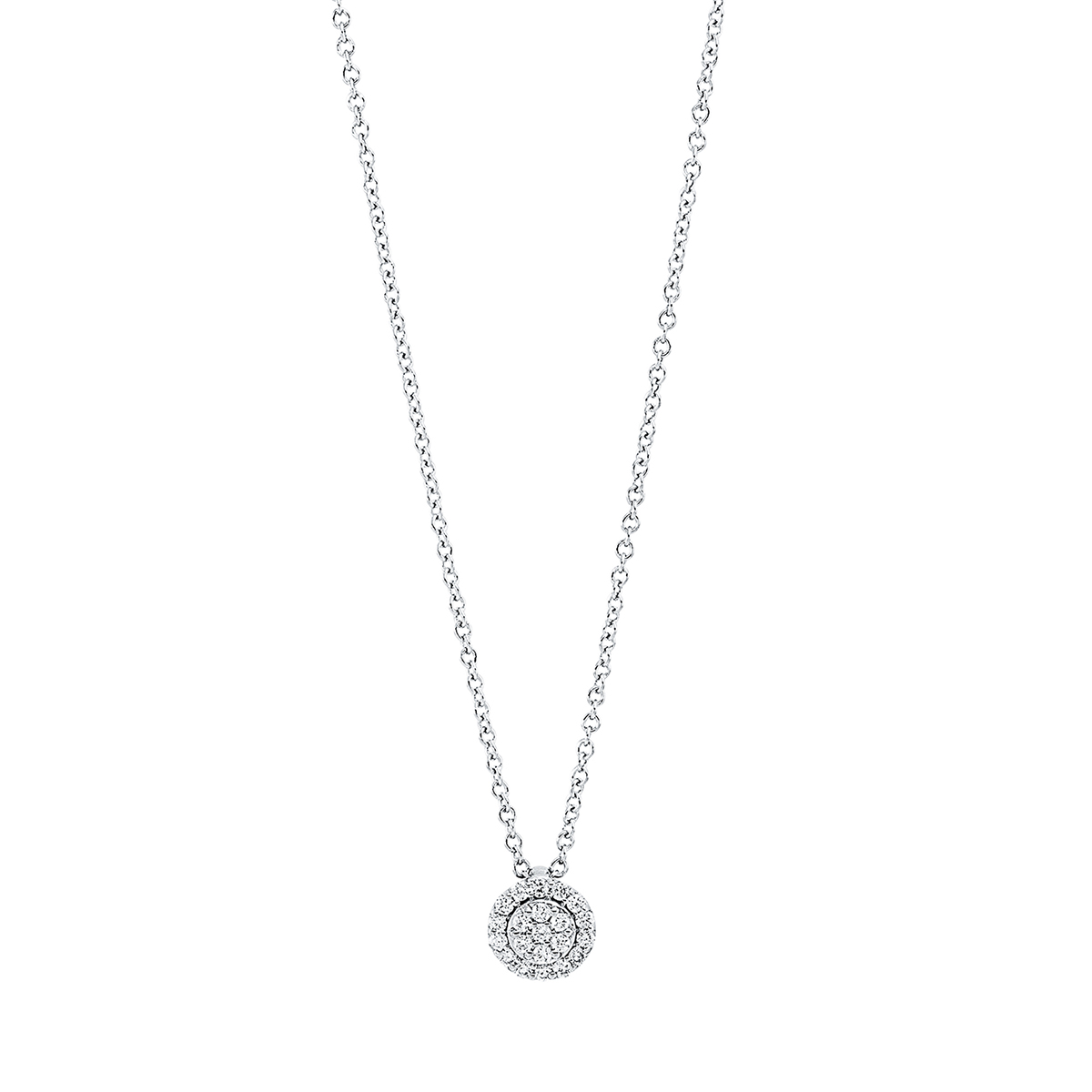 4L507W Collier Weißgold 18kt 0,10 Diamantschmuck mit 21 Diamanten - 4L507 – Bild 1