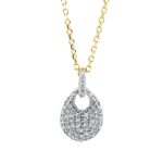 Collier Gelbgold 18kt 0,15 Diamantschmuck mit 61 Diamanten - 4N186