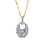 Collier Gelbgold 18kt 0,14 Diamantschmuck mit 69 Diamanten - 4N187