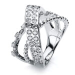 Mehrfachsteinbesatz Weißgold 18kt 1,38 Diamantringe mit 51 Diamanten - 1B583