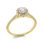 Solitaeire Gelbgold 18kt 0,60 Diamantringe mit 35 Diamanten - 1CF33