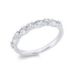 Mehrfachsteinbesatz Weißgold 18kt 0,46 Diamantringe mit 9 Diamanten - 1CT13