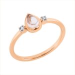 Farbstein Rosegold 18kt 0,03 Diamantringe Farbstein 0,39 ct - 1DF07
