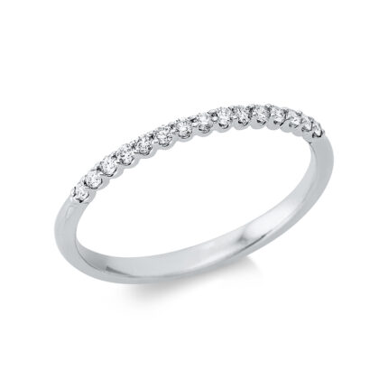 Memoire Weißgold 18kt 0,14 Diamantringe mit 15 Diamanten - 1DK49