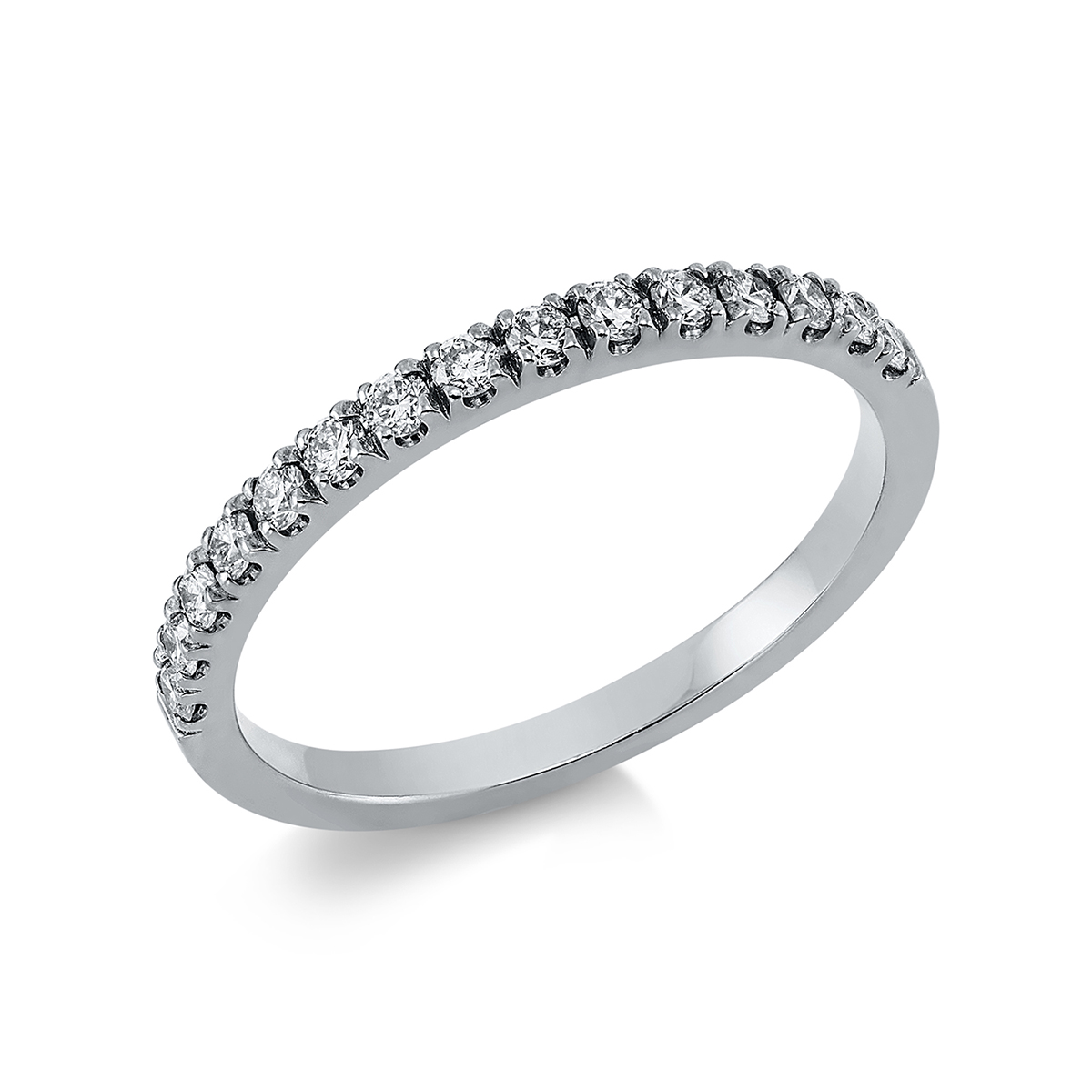 1EU89W Memoire Weißgold 18kt 0,30 Diamantringe mit 15 Diamanten - 1EU89 – Bild 1