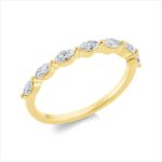 Memoire Gelbgold 18kt 0,42 Diamantringe mit 7 Diamanten - 1FC93