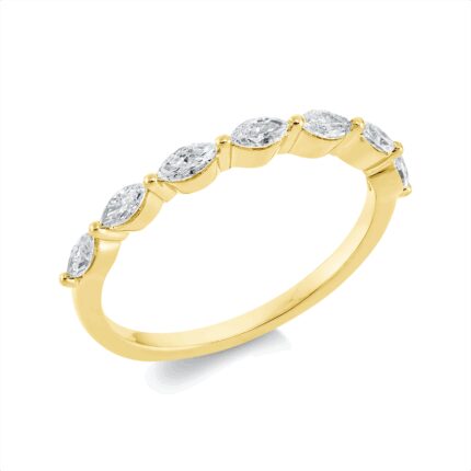 Memoire Gelbgold 18kt 0,42 Diamantringe mit 7 Diamanten - 1FC93