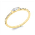 Solitaeire Gelbgold 18kt 0,36 Diamantringe mit 21 Diamanten - 1FQ72
