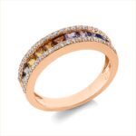 Farbstein Rosegold 18kt 0,30 Diamantringe Farbstein 1,38 ct - 1GQ65