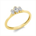 Solitaeire Gelbgold 18kt 1,32 Diamantringe mit 3 Diamanten - 1GW95
