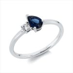 Farbstein Weißgold 18kt 0,08 Diamantringe Farbstein 0,54 ct - 1GX27