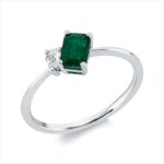 Farbstein Weißgold 18kt 0,08 Diamantringe Farbstein 0,57 ct - 1GX38