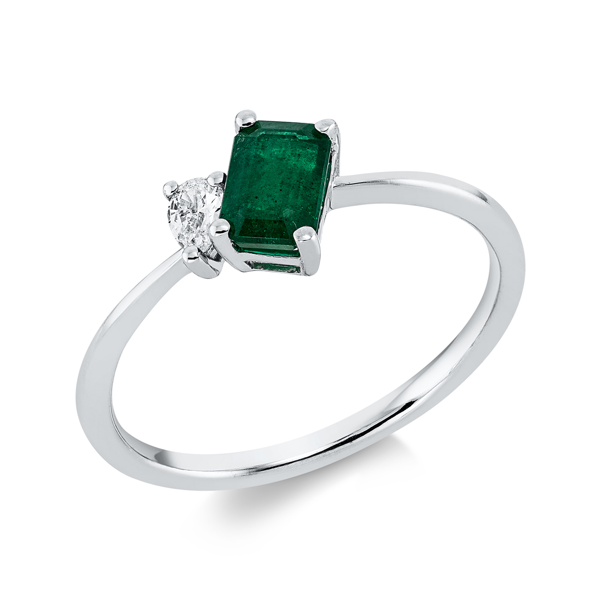 1GX38W Farbstein Weißgold 18kt 0,08 Diamantringe Farbstein 0,57 ct - 1GX38 – Bild 1