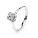 Mehrfachsteinbesatz Weißgold 18kt 0,61 Diamantringe mit 25 Diamanten - 1H740