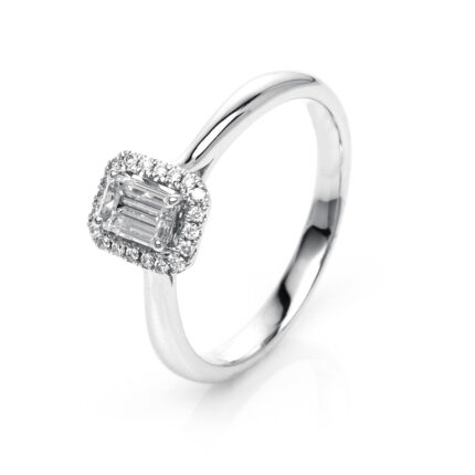 Mehrfachsteinbesatz Weißgold 18kt 0,61 Diamantringe mit 25 Diamanten - 1H740