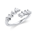 Mehrfachsteinbesatz Weißgold 18kt 1,16 Diamantringe mit 8 Diamanten - 1L989