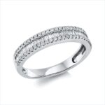 Baguette Weißgold 18kt 0,52 Diamantringe mit 87 Diamanten - 1N098