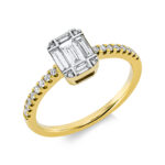Baguette Gelbgold 18kt 0,53 Diamantringe mit 25 Diamanten - 1O739