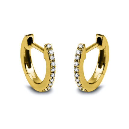 Creolen Gelbgold 18kt 0,06 Diamantschmuck mit 20 Diamanten - 2H796