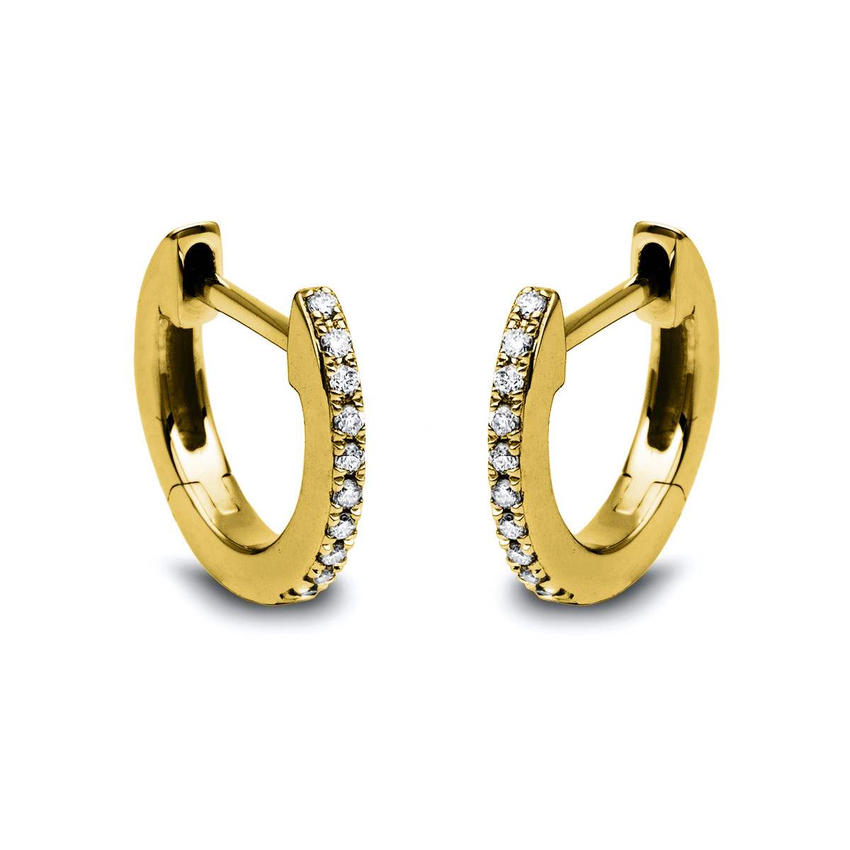 2H796G Creolen Gelbgold 18kt 0,06 Diamantschmuck mit 20 Diamanten - 2H796 – Bild 1