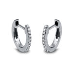 Creolen Weißgold 18kt 0,06 Diamantschmuck mit 20 Diamanten - 2H796