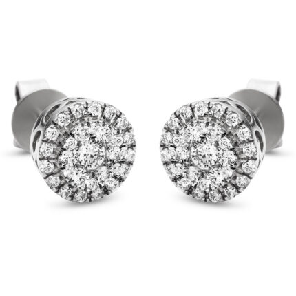 Ohrstecker Weißgold 18kt 0,52 Diamantschmuck mit 58 Diamanten - 2I810