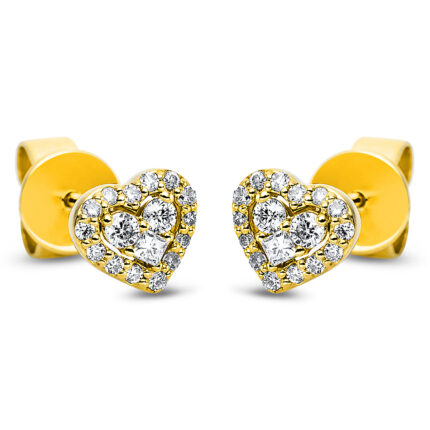 Ohrstecker Gelbgold 18kt 0,19 Diamantschmuck mit 34 Diamanten - 2M085