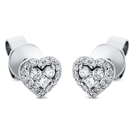 Ohrstecker Weißgold 18kt 0,20 Diamantschmuck mit 34 Diamanten - 2M085