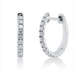 Creolen Weißgold 18kt 0,24 Diamantschmuck mit 24 Diamanten - 2M655