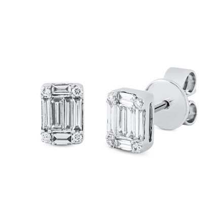 Ohrstecker Weißgold 18kt 0,33 Diamantschmuck mit 20 Diamanten - 2Q185