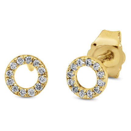 Ohrstecker Gelbgold 18kt 0,08 Diamantschmuck mit 24 Diamanten - 2Q467