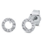Ohrstecker Weißgold 18kt 0,08 Diamantschmuck mit 24 Diamanten - 2Q467