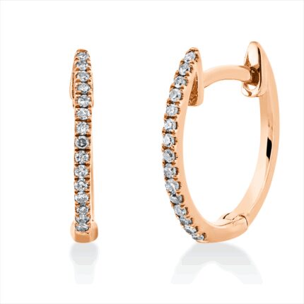 Creolen Rosegold 18kt 0,09 Diamantschmuck mit 30 Diamanten - 2Q688