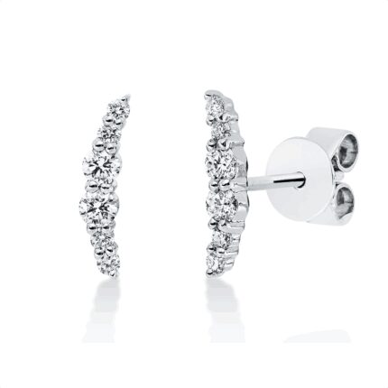 Ohrstecker Weißgold 18kt 0,25 Diamantschmuck mit 12 Diamanten - 2R305