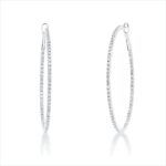 Creolen Weißgold 18kt 0,50 Diamantschmuck mit 130 Diamanten - 2R619