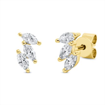Ohrstecker Gelbgold 18kt 0,33 Diamantschmuck mit 6 Diamanten - 2S176